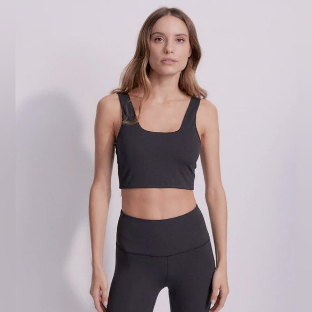 Varley Let's Move Delta Bra Black Size Medium NWT